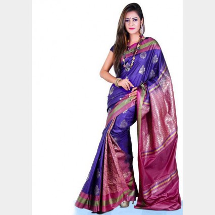 Beautiful color combination of Silk Katan Share from Tangail with blouse piece Beautiful color combination of Silk Katan Share from Tangail with blouse piece